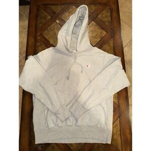 CHAMPION Men's REVERSE WEAVE HOODY HEATHER GREY SWEATER SWEATSHIRT Medium